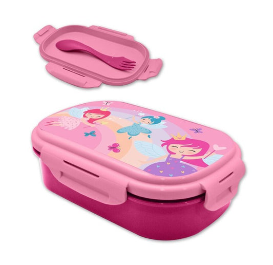 Fairy Принцеса sandwich box + Прибори за хранене комплект