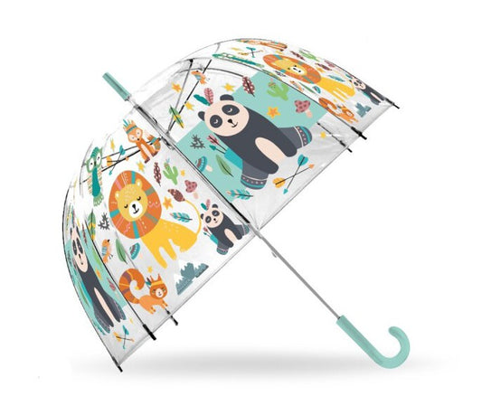 Животни Etnic Деца Transparent Semi-Колаатовic Umbrella ?Ш70 см