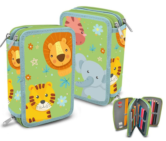 Животни Джунгла filled 3-level pencil case