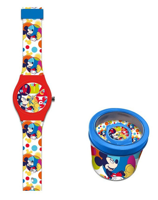 Дисни Мики  Bubble analog watch in metal box