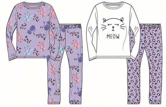 Котка Meow childrenтАЩs long pajamas 5-12 години