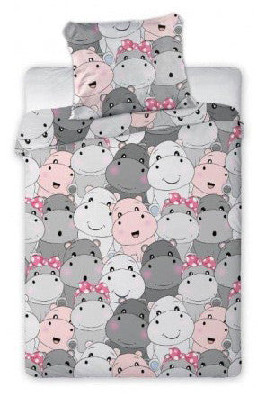 Хипопотам детски  bedding комплект 100x135см, 40x60 см