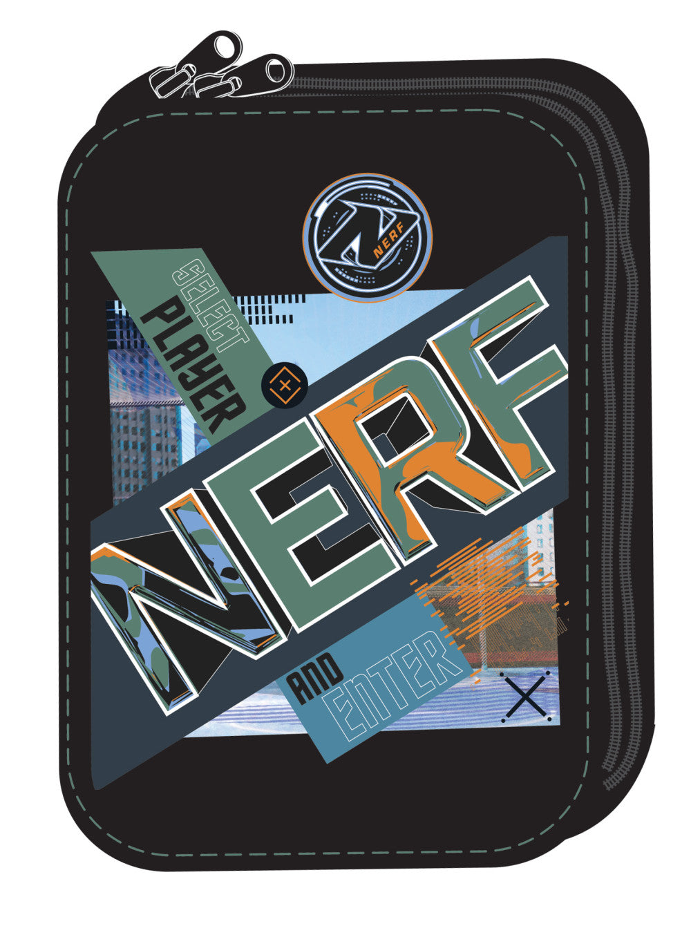 Nerf Player filled 2-layer pencil case
