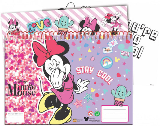 Дисни Мини  Smiles A/4 Spiral Sketchbook with 40 Pages and Стикери