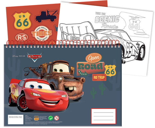 Дисни Кола Road A/4 spiral sketchbook with 40 pages and Стикери
