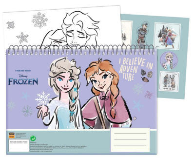 Дисни Замръзналото Кралство Adventure A/4 spiral sketchbook with 40 pages and Стикери