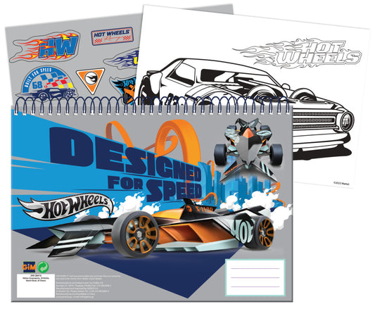 Горещи Колела Race A/4 spiral sketchbook with 40 pages and Стикери