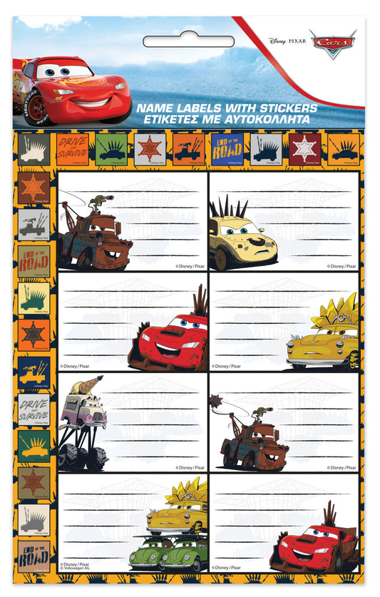 Дисни Кола Road notebook label with Стикери, pack of 16