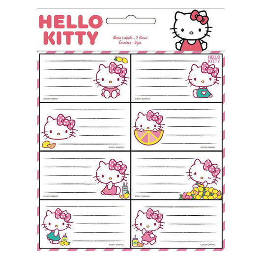 Здравей Кити Lemon Notebook label pack of 16