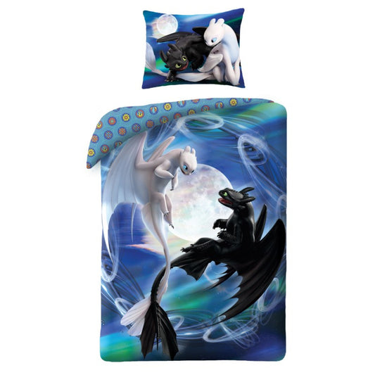 Как да тренираш Дракон Night and Светло bedding комплект 140?Ч200см, 70?Ч90 см
