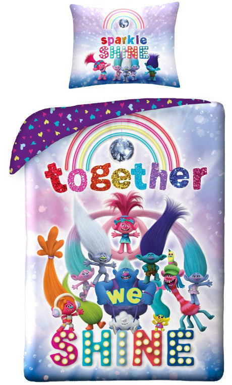 Trolls Shine bedding комплект 140x200 см, 70x90 см