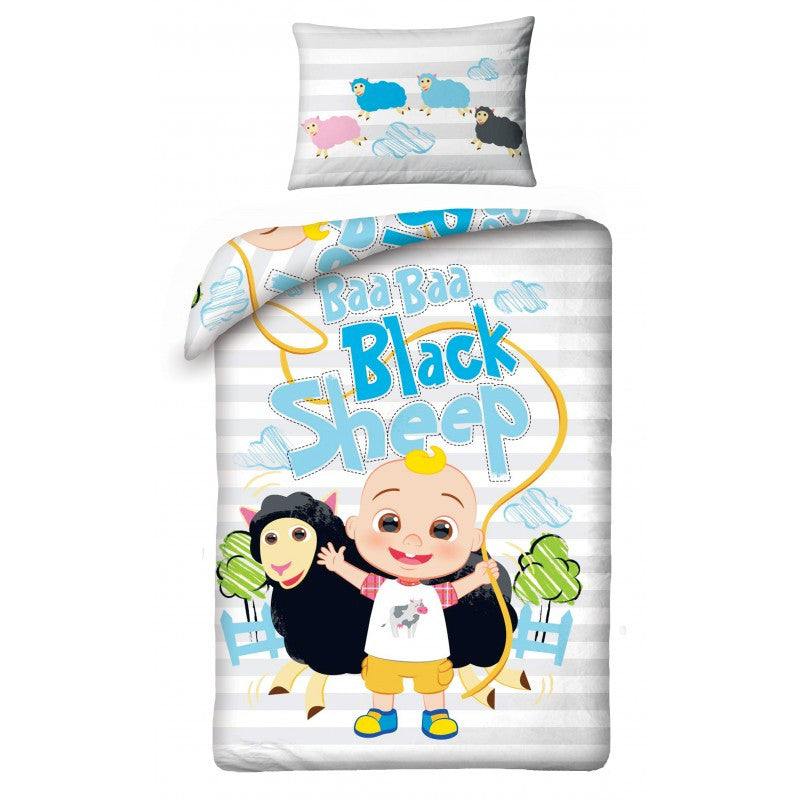 Кокомелон Черен Sheep детски  bedding комплект 100?Ч135см, 40?Ч60 см