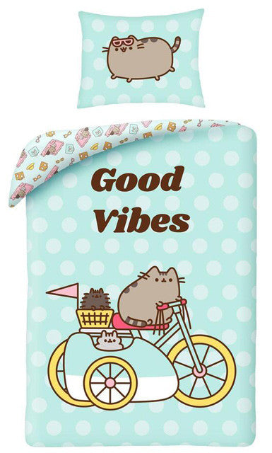 Pusheen Good Vibes bedding cover 140?Ч200см, 70x90 см
