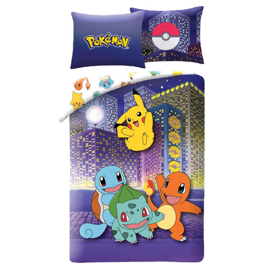 Покемон City bedding комплект 140x200см, 70x90 см microfibre