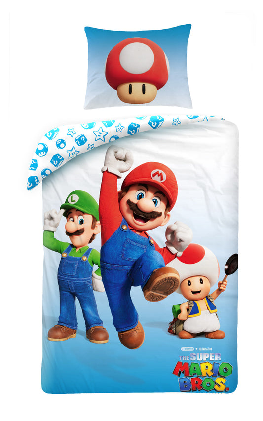 Супер Марио Power-Up bedding комплект 140?Ч200см, 70?Ч90 см microfibre