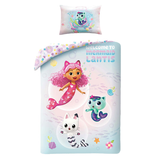 Куклената къща на Габи Mermaid Lantis детски  bedding комплект 100x135см, 40x60 см
