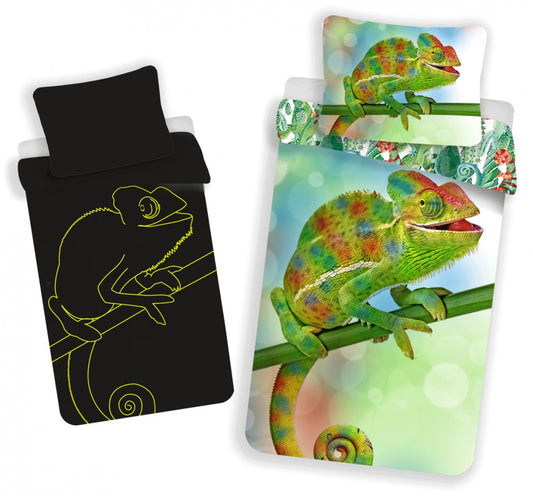 Животни Chameleon Glow-in-the-Dark Bedding комплект 140?Ч200см, 70x90 см