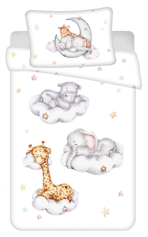 Животни Животни Clouds, детски Bedding комплект 100?Ч135см, 40?Ч60 см