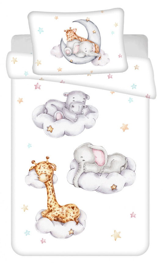 Животни Животни Clouds, детски Bedding комплект 100?Ч135см, 40?Ч60 см