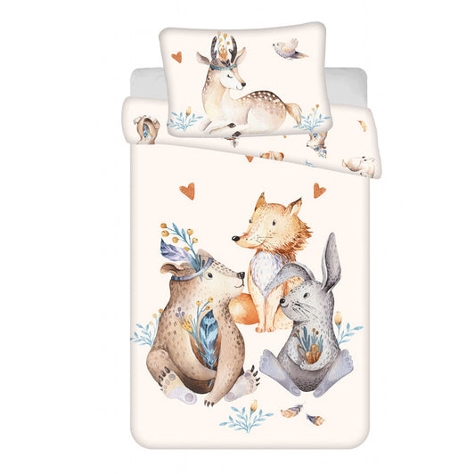 Животни Woodland детско bedding комплект 100?Ч135см, 40?Ч60см