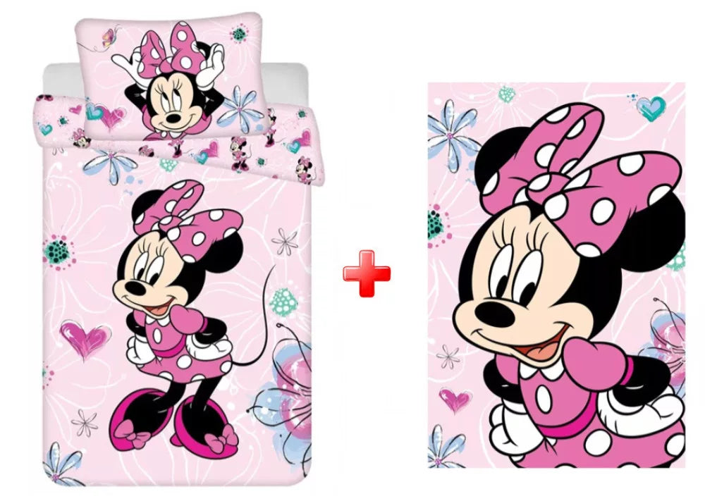 komplekt spalno belio i odeqlo mini maus minnie mouse disney