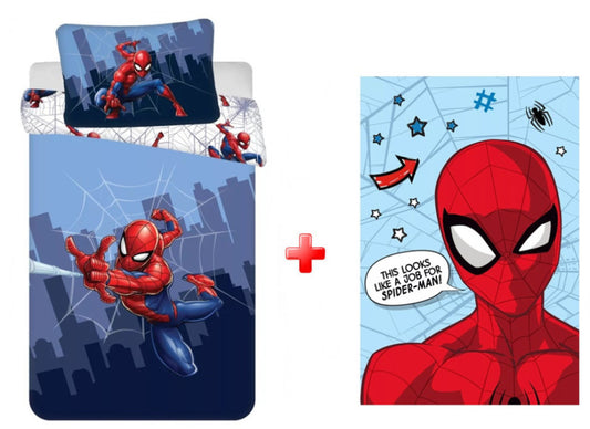 Спайдърмен  Cobweb  детски  bedding комплект with fleece blanket