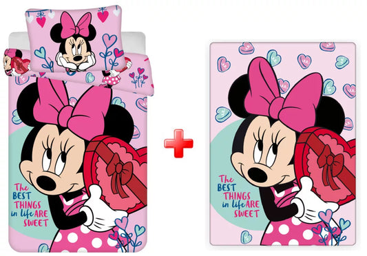 komplekt spalno belio i odeqlo mini maus minnie mouse disney