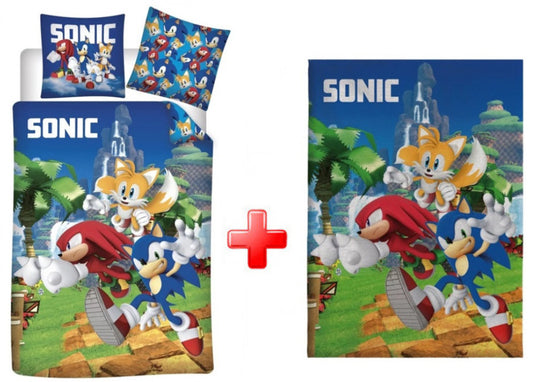 Таралежът Соник Speedy Dreams Таралежът Соник детски  bedding and fleece blanket комплект