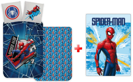 Спайдърмен  Светло детско bedding комплект and polar blanket комплект