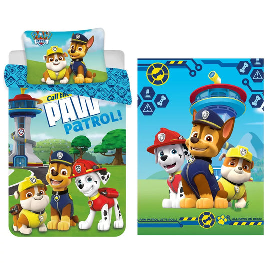 komplekt spalno belio i odeqlo pes patrul paw patrol
