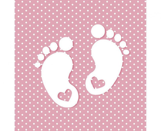 Бебе Little Feet Розов Бебе napkin 20 части 33x33 см