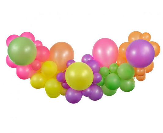Цвят Bright Fluorescent Балон Garland комплект with 65 части
