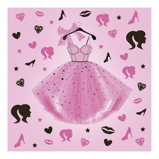 Цвят Парти рокля Girls' napkin 20-pack 33x33 см