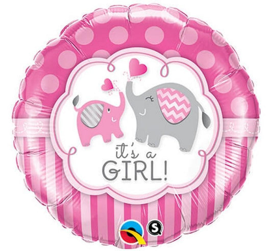 Бебе Слон It's a Girl фолио балон 46 см