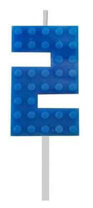 Blocks Син Blocks Building Block 2 Син Рожден ден Candle, Номер Candle