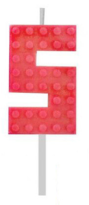 Blocks Red Blocks Building Block Номер 5 Red Cake Candle