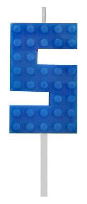 Blocks Син Blocks Building block число 5 Син cake candle