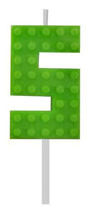 Blocks Green Blocks Building Block Номер Candle, Cake Candle 5 Green