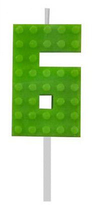 Blocks Green Blocks Building block candle число 6 Green, число candle