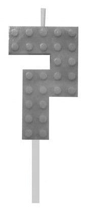 Blocks Grey Blocks Block 7 Grey рожден ден candle, число candle