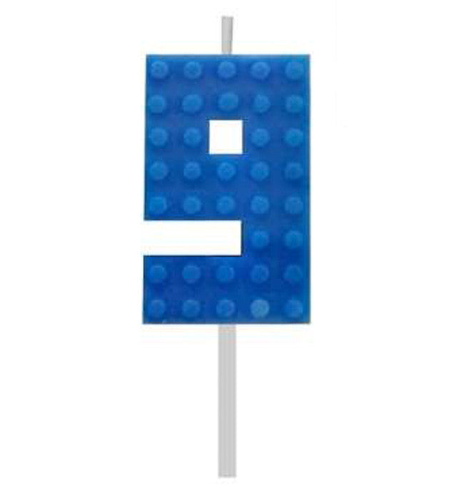 Blocks Син Blocks Building Block Номер 9 Син Cake Candle, Номер Candle