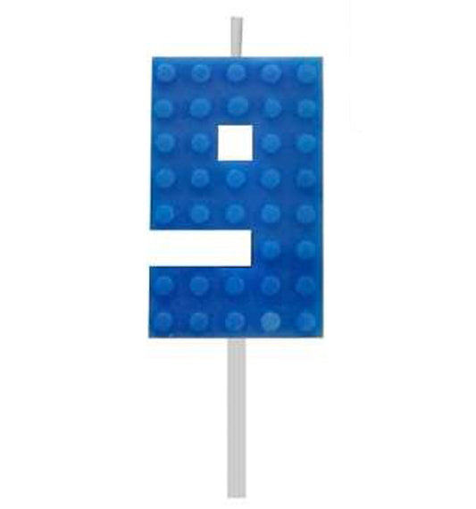Blocks Син Blocks Building Block Номер 9 Син Cake Candle, Номер Candle