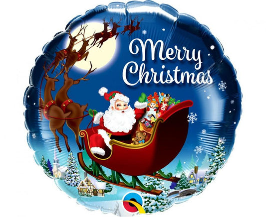 Коледа Merry Коледа Santa, фолио балон 46 см