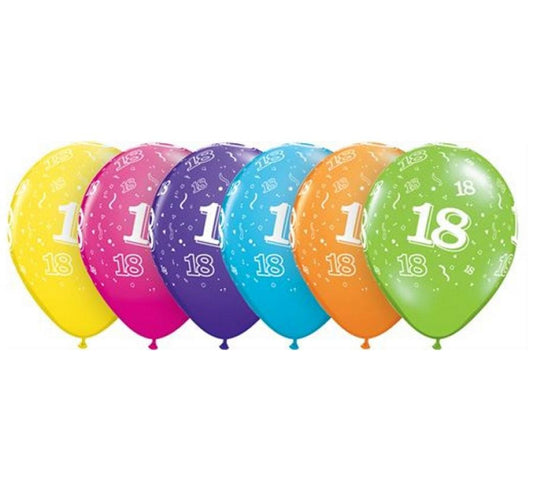 Честит Рожден ден Pastel Mix Colorful Честит Рожден ден 18 Балон, 6 части 11 inches (28см)