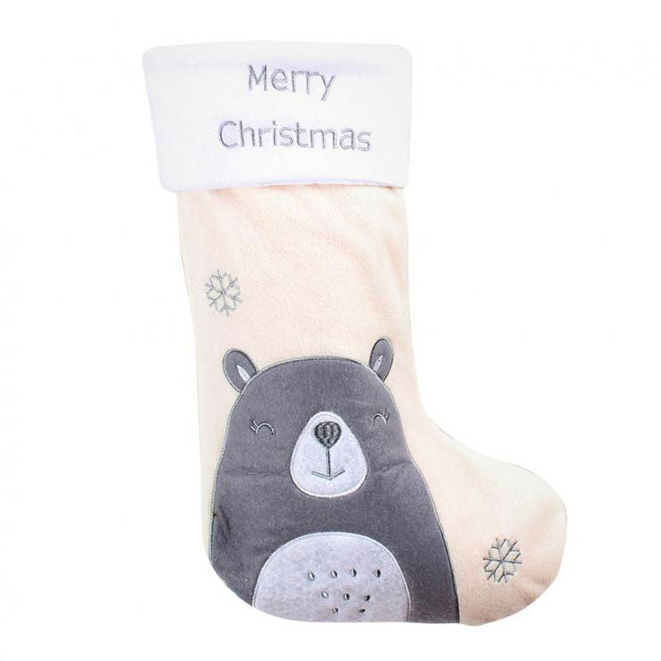 Коледа Bear i fireplace stocking, boot 42 см