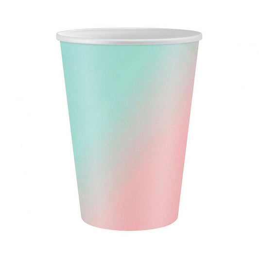 Цвят омбре paper cup комплект от 6 части 266 ml