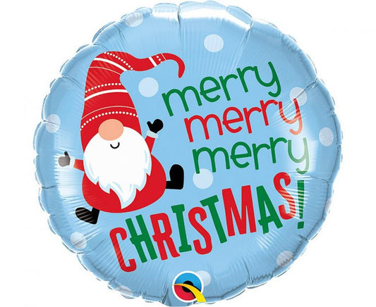 Коледа Merry Коледа Gnome, фолио балон 46 см