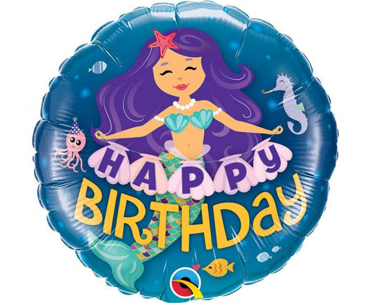 Честит Рожден ден Честит Рожден ден Mermaid, Mermaid Фолиев балон 46 см