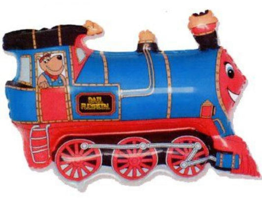 Train Син фолио балон 36 см (WP)