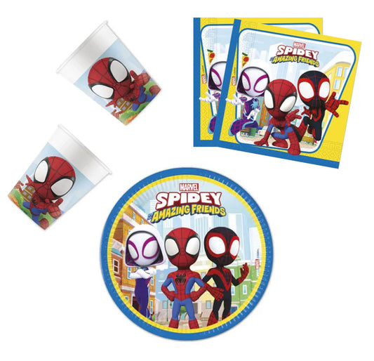 Спайдърмен  Spidey Парти комплект 36 pieces with 23 см Чинии
